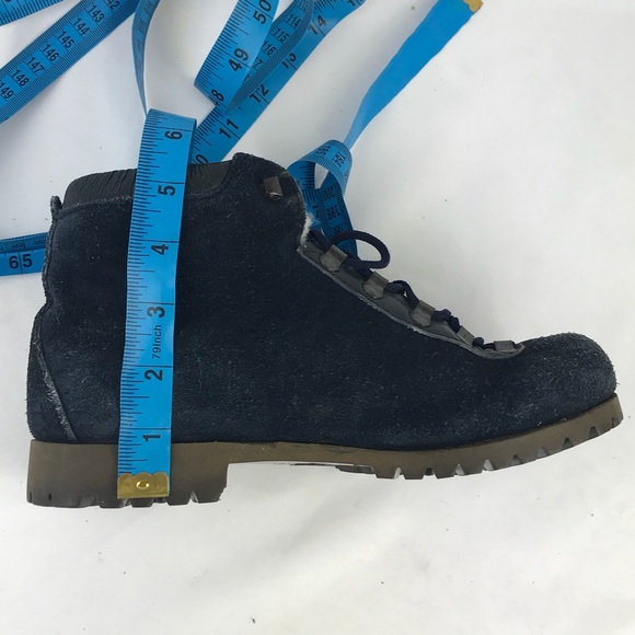 Vintage Blue Suede Hiking Boots Hiker Booties Sz 7 - Picture 8 of 8